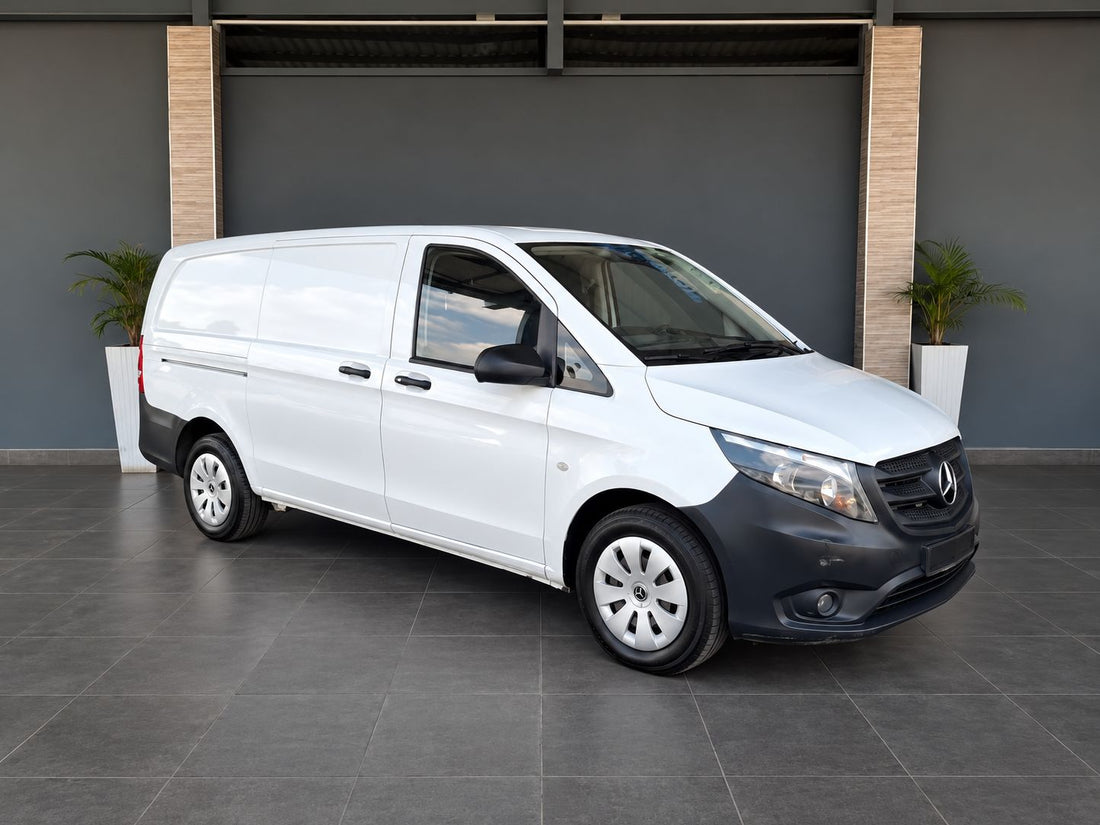 White Mercedes-Benz Vito panel van, side view